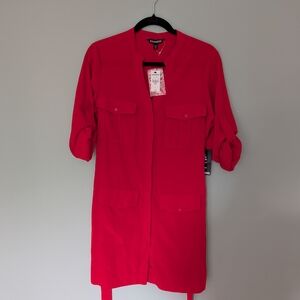 Express Women's Utility Jacket in Bold Red